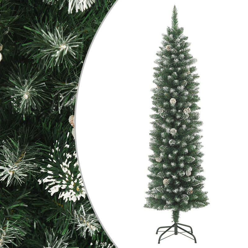 Afbeelding laden in galerijviewer, Vidaxl kunstkerstboom smal met standaard 150 cm pvc
