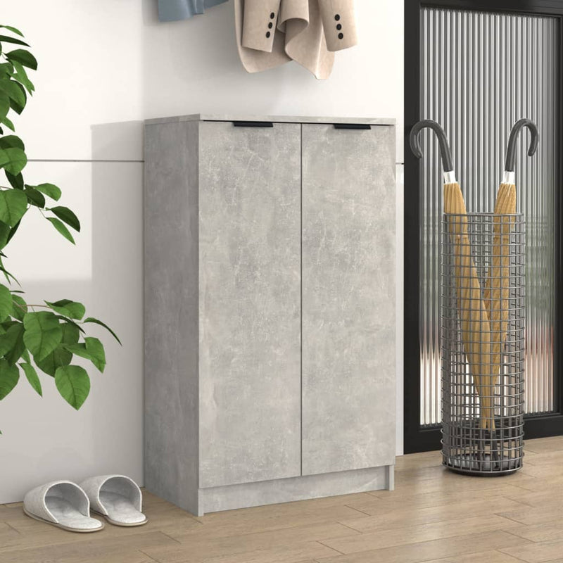 Afbeelding laden in galerijviewer, VidaXL Schoenenkast 59x35x100 cm bewerkt hout betongrijs