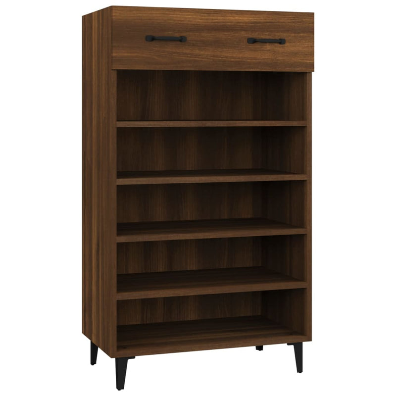 Afbeelding laden in galerijviewer, Vidaxl schoenenkast 60x35x105 cm bewerkt hout bruin eikenkleur