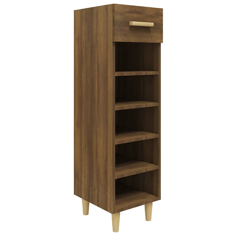 Afbeelding laden in galerijviewer, Vidaxl schoenenkast 30x35x105 cm bewerkt hout bruin eikenkleur
