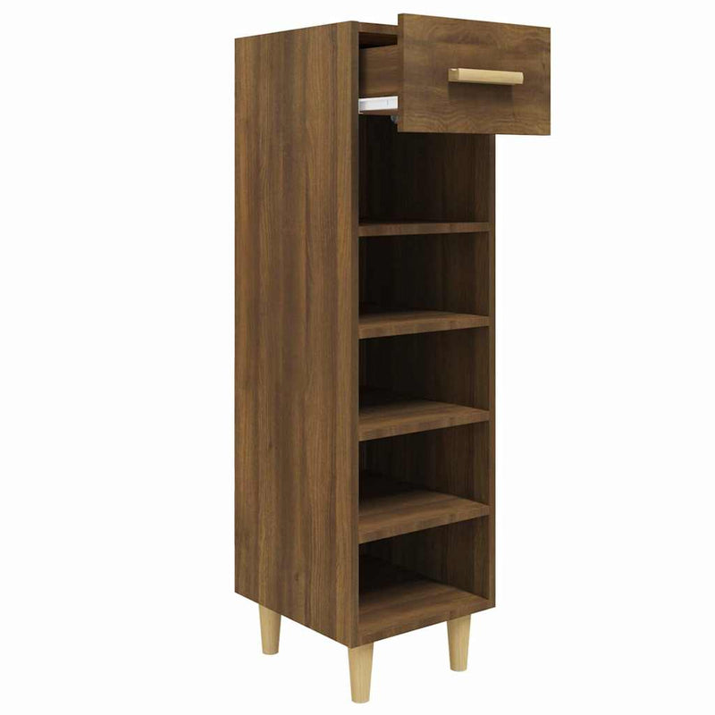 Afbeelding laden in galerijviewer, Vidaxl schoenenkast 30x35x105 cm bewerkt hout bruin eikenkleur