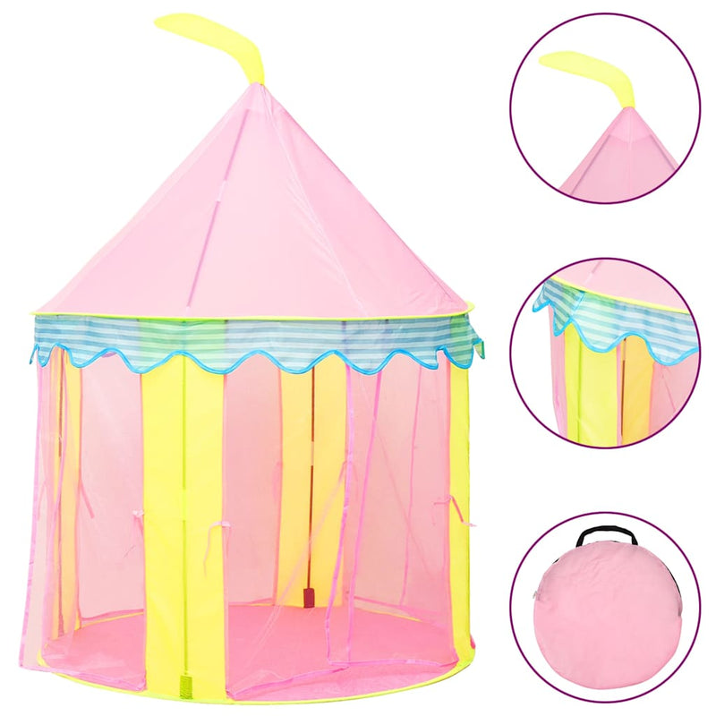Afbeelding laden in galerijviewer, Vidaxl kinderspeeltent 100x100x127 cm roze