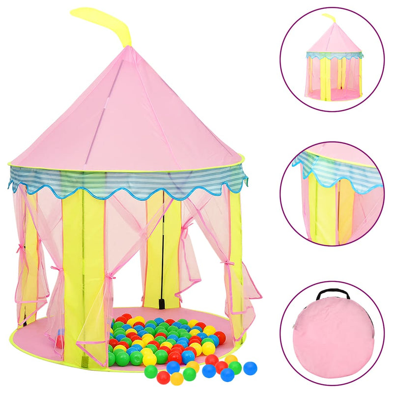 Afbeelding laden in galerijviewer, Vidaxl kinderspeeltent 100x100x127 cm roze