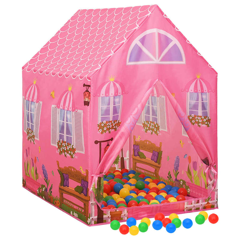 Afbeelding laden in galerijviewer, Vidaxl kinderspeeltent 69x94x104 cm roze