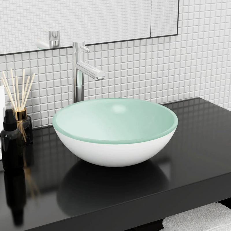 Afbeelding laden in galerijviewer, Vidaxl wasbak 35x12 cm gehard glas wit