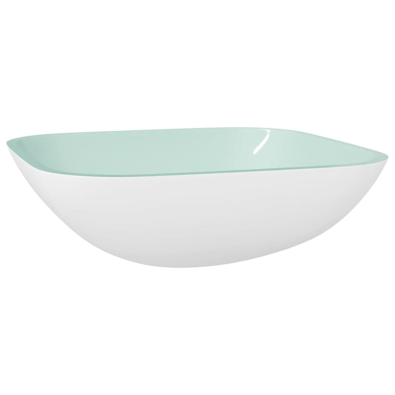 Afbeelding laden in galerijviewer, Vidaxl wasbak 42x42x14 cm glas wit