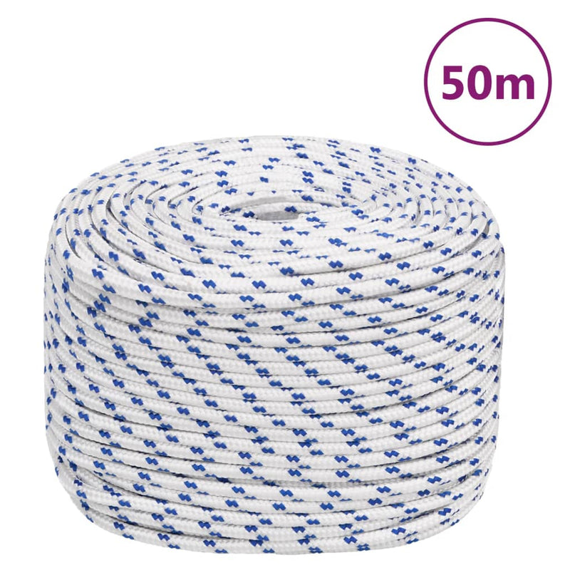Afbeelding laden in galerijviewer, Vidaxl boot touw 6 mm 50 m polypropyleen wit