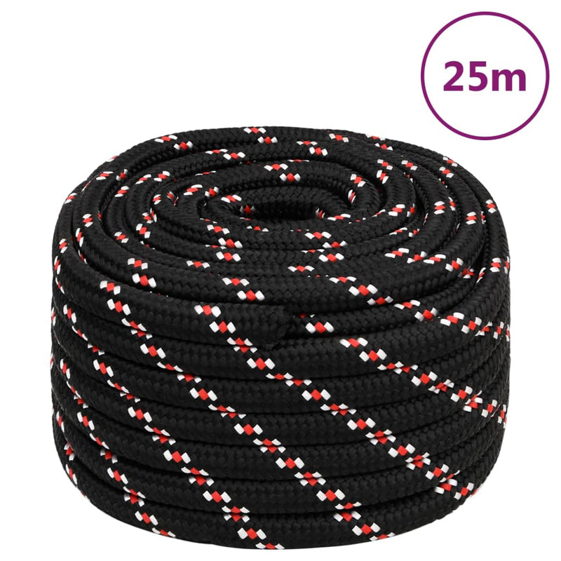 Afbeelding laden in galerijviewer, Vidaxl boot touw 20 mm 25 m polypropyleen zwart