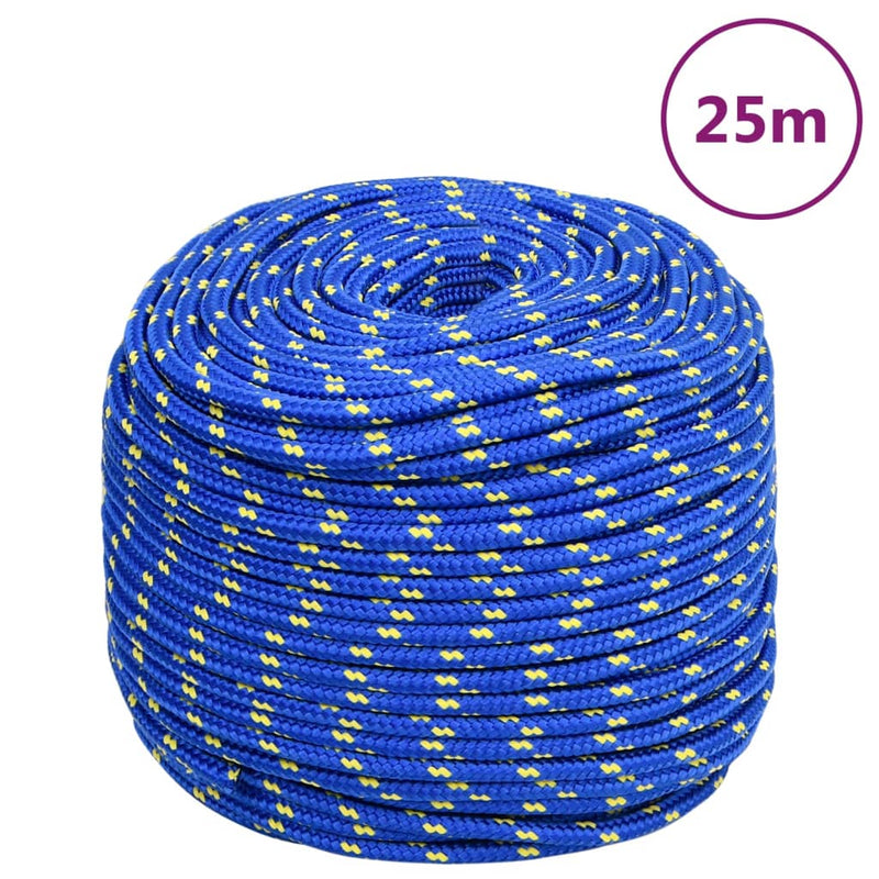 Afbeelding laden in galerijviewer, Vidaxl boottouw 10 mm 25 m polypropyleen blauw