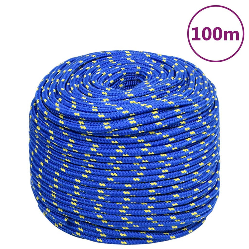 Afbeelding laden in galerijviewer, Vidaxl boottouw 10 mm 100 m polypropyleen blauw