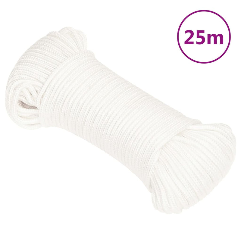 Afbeelding laden in galerijviewer, Vidaxl boottouw 3 mm 25 m polypropyleen volwit