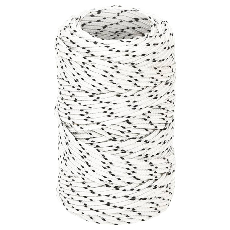 Afbeelding laden in galerijviewer, Vidaxl boottouw gevlochten 2 mmx50 m polyester wit