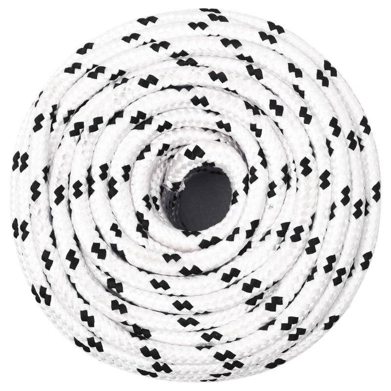 Afbeelding laden in galerijviewer, Vidaxl boottouw gevlochten 10 mmx25 m polyester wit