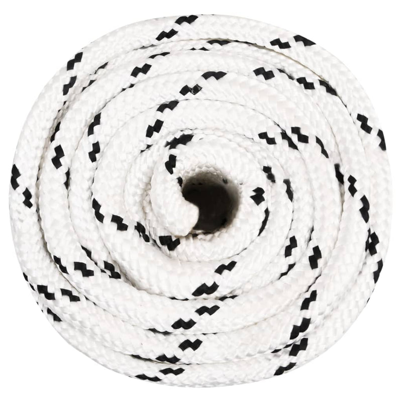 Afbeelding laden in galerijviewer, Vidaxl boottouw gevlochten 18 mmx25 m polyester wit