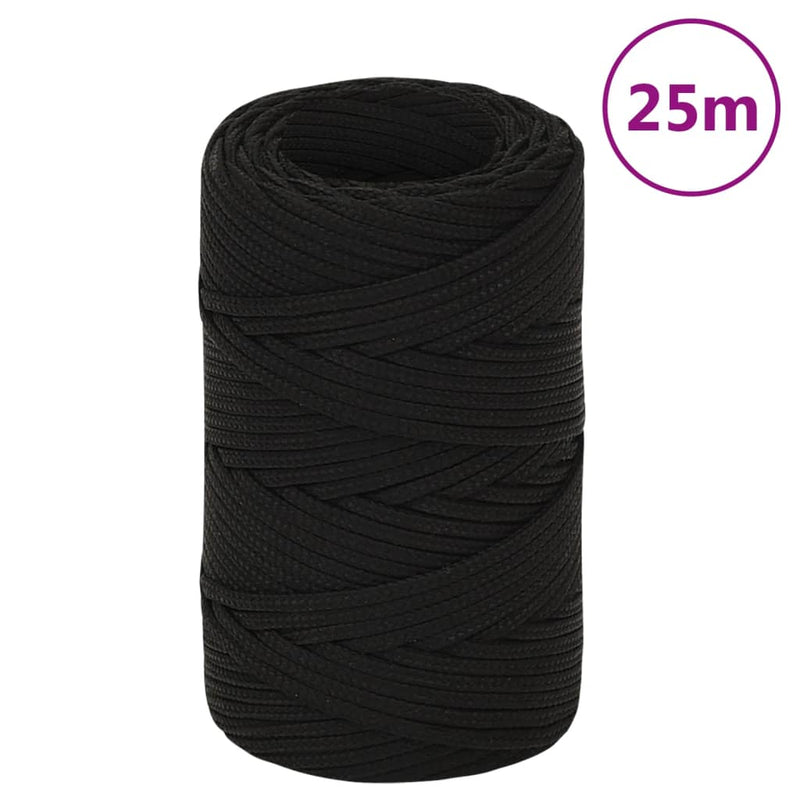Afbeelding laden in galerijviewer, Vidaxl werktouw 2 mm 25 m polyester zwart