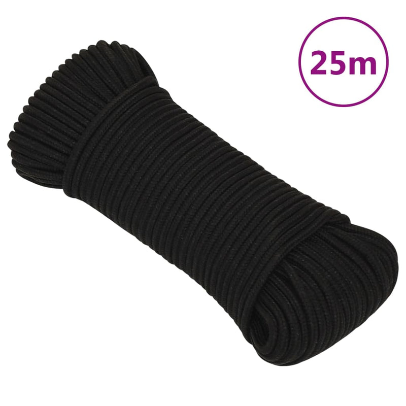 Afbeelding laden in galerijviewer, Vidaxl werktouw 5 mm 25 m polyester zwart