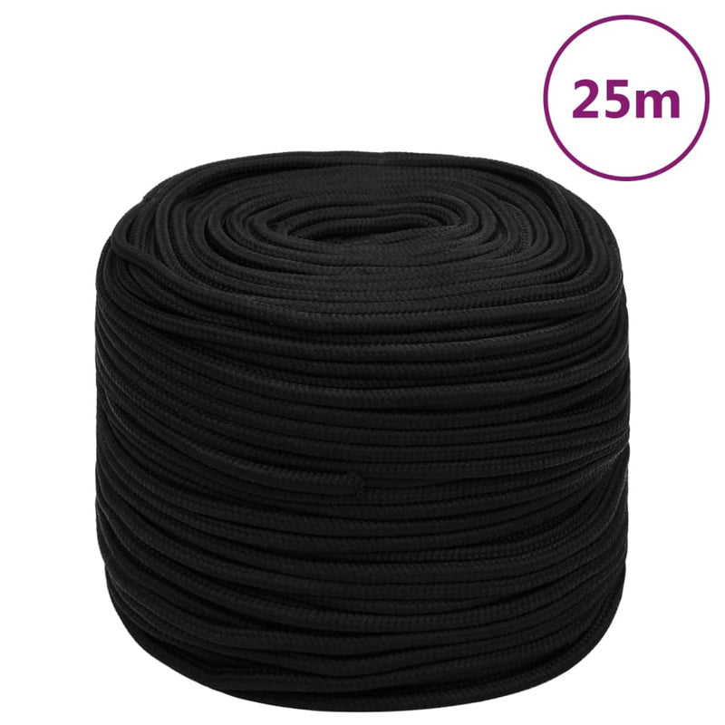 Afbeelding laden in galerijviewer, Vidaxl werktouw 10 mm 25 m polyester zwart