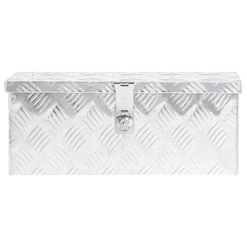 Afbeelding laden in galerijviewer, Vidaxl opbergbox 50x15x20,5 cm aluminium zilverkleurig