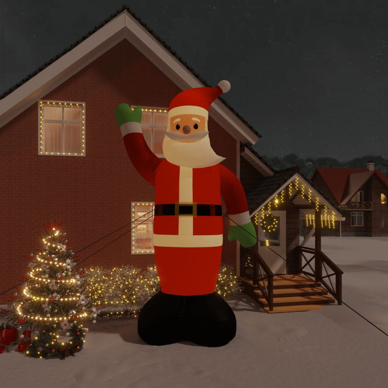 Afbeelding laden in galerijviewer, VidaXL Kerstman opblaasbaar met LED's 620 cm