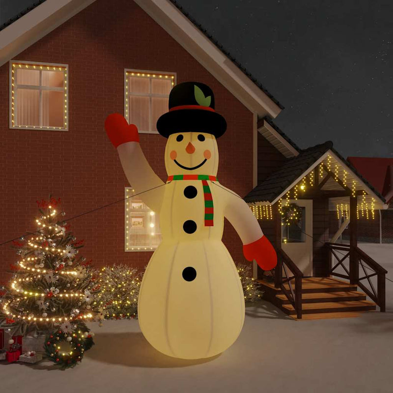 Afbeelding laden in galerijviewer, Vidaxl sneeuwpop met led's opblaasbaar 455 cm
