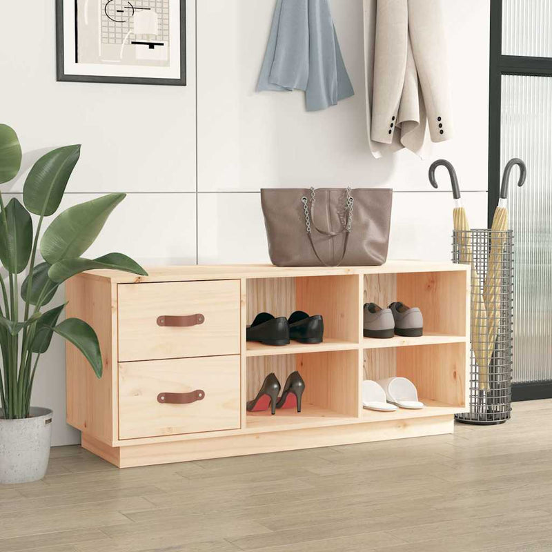 Afbeelding laden in galerijviewer, Vidaxl schoenenbank 100x34x45 cm massief grenenhout