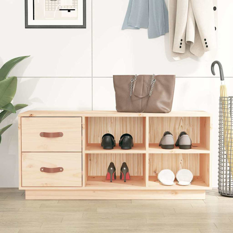 Afbeelding laden in galerijviewer, Vidaxl schoenenbank 100x34x45 cm massief grenenhout