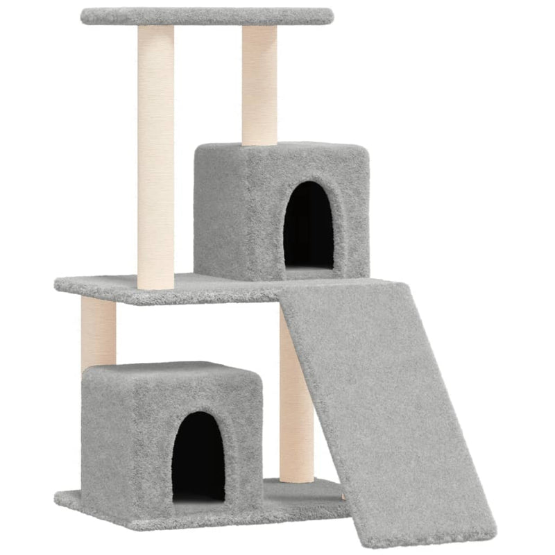 Afbeelding laden in galerijviewer, Vidaxl kattenmeubel met sisal krabpalen 82 cm lichtgrijs