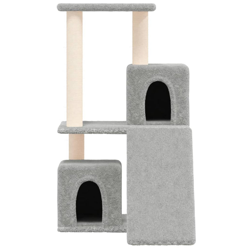 Afbeelding laden in galerijviewer, Vidaxl kattenmeubel met sisal krabpalen 82 cm lichtgrijs