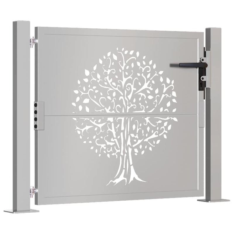 Afbeelding laden in galerijviewer, Vidaxl poort 100x100 cm boomontwerp cortenstaal