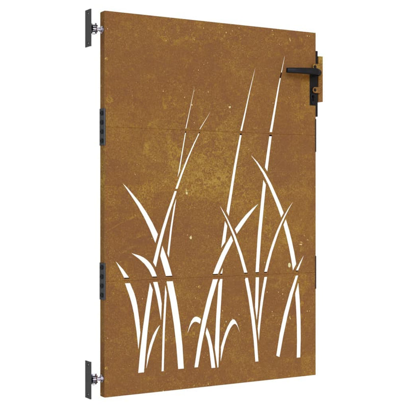 Afbeelding laden in galerijviewer, Vidaxl poort 85x150 cm grasontwerp cortenstaal