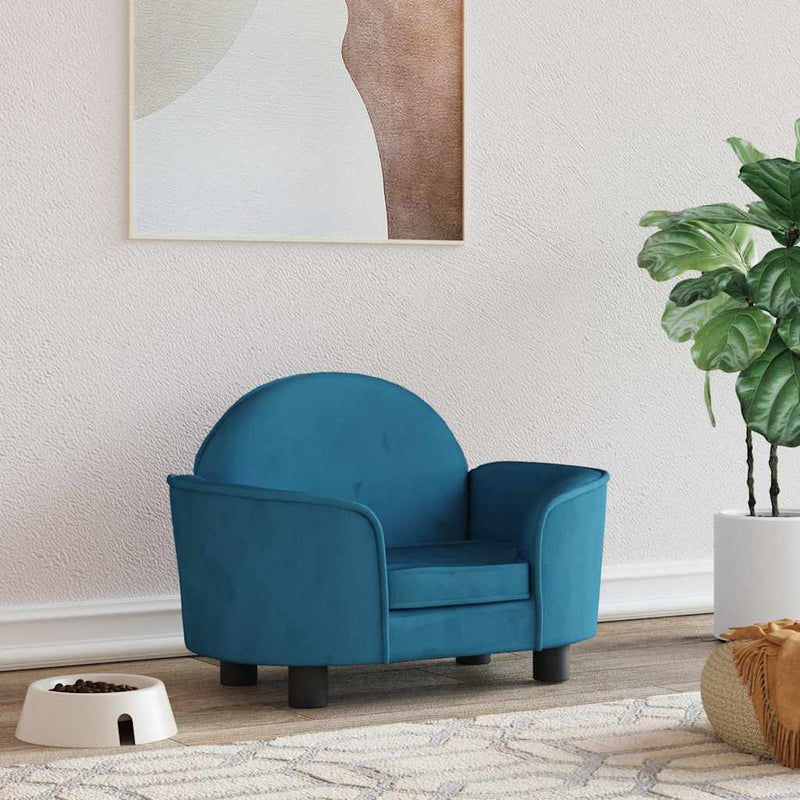 Afbeelding laden in galerijviewer, Vidaxl hondenmand 66x40x45 cm fluweel blauw
