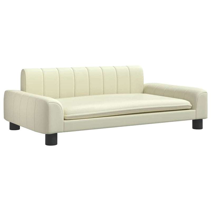 Afbeelding laden in galerijviewer, Vidaxl hondenmand 90x53x30 cm kunstleer crèmekleurig
