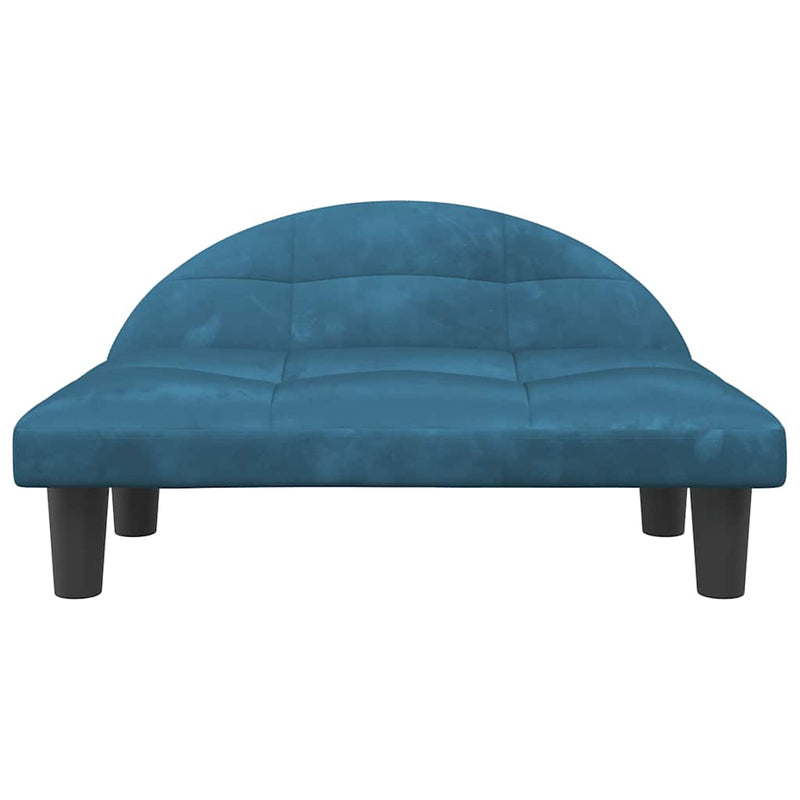 Afbeelding laden in galerijviewer, Vidaxl hondenmand 70x52x30 cm fluweel blauw