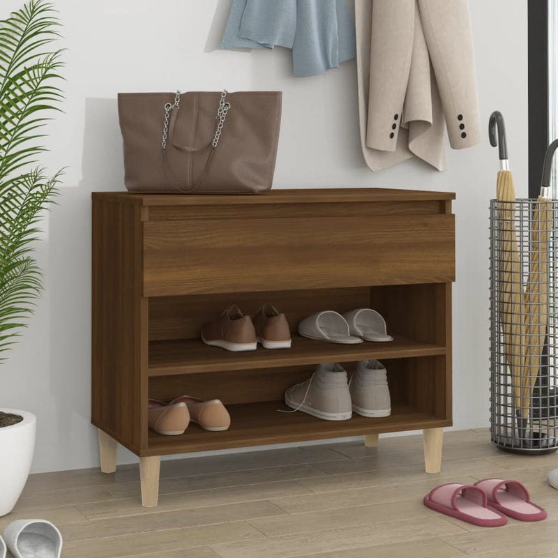 Afbeelding laden in galerijviewer, Vidaxl schoenenkast 70x36x60 cm bewerkt hout bruin eikenkleur