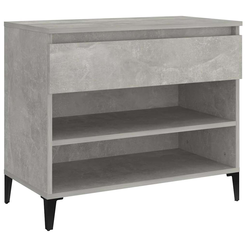 Afbeelding laden in galerijviewer, Vidaxl schoenenkast 70x36x60 cm bewerkt hout betongrijs