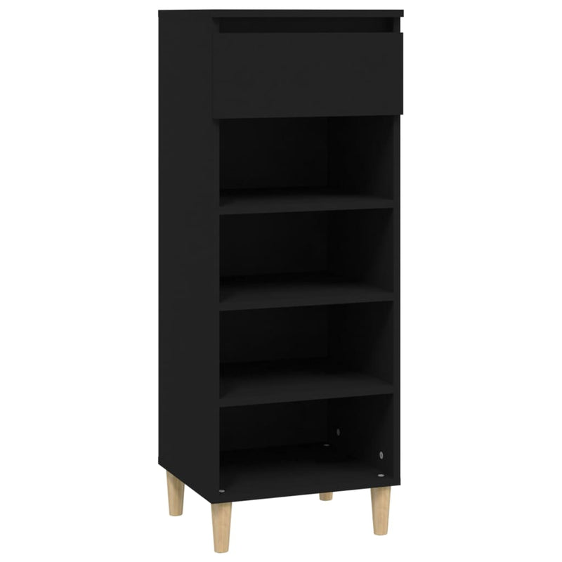 Afbeelding laden in galerijviewer, Vidaxl schoenenkast 40x36x105 cm bewerkt hout zwart