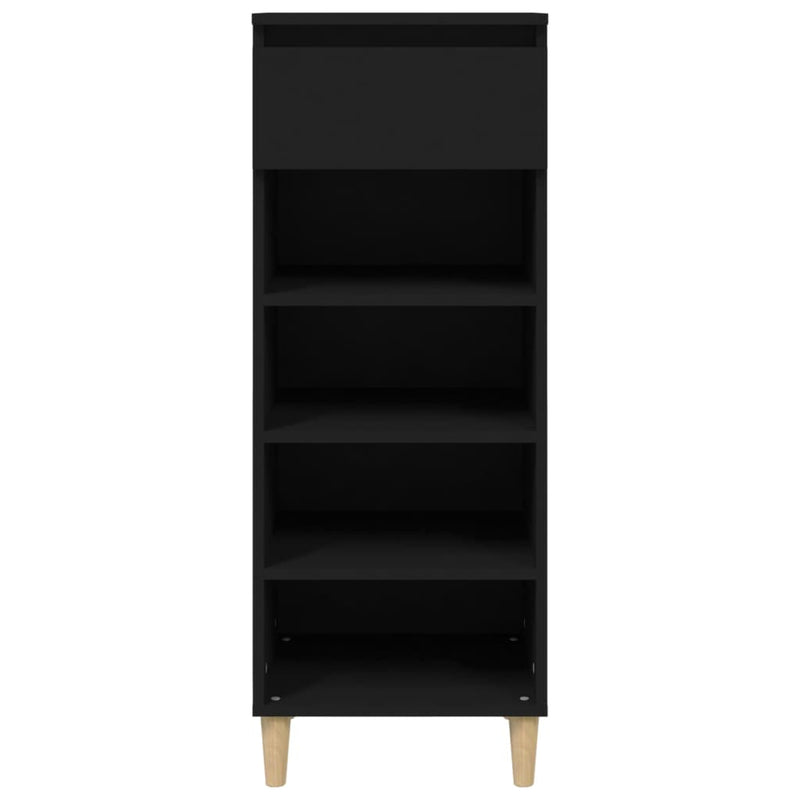 Afbeelding laden in galerijviewer, Vidaxl schoenenkast 40x36x105 cm bewerkt hout zwart