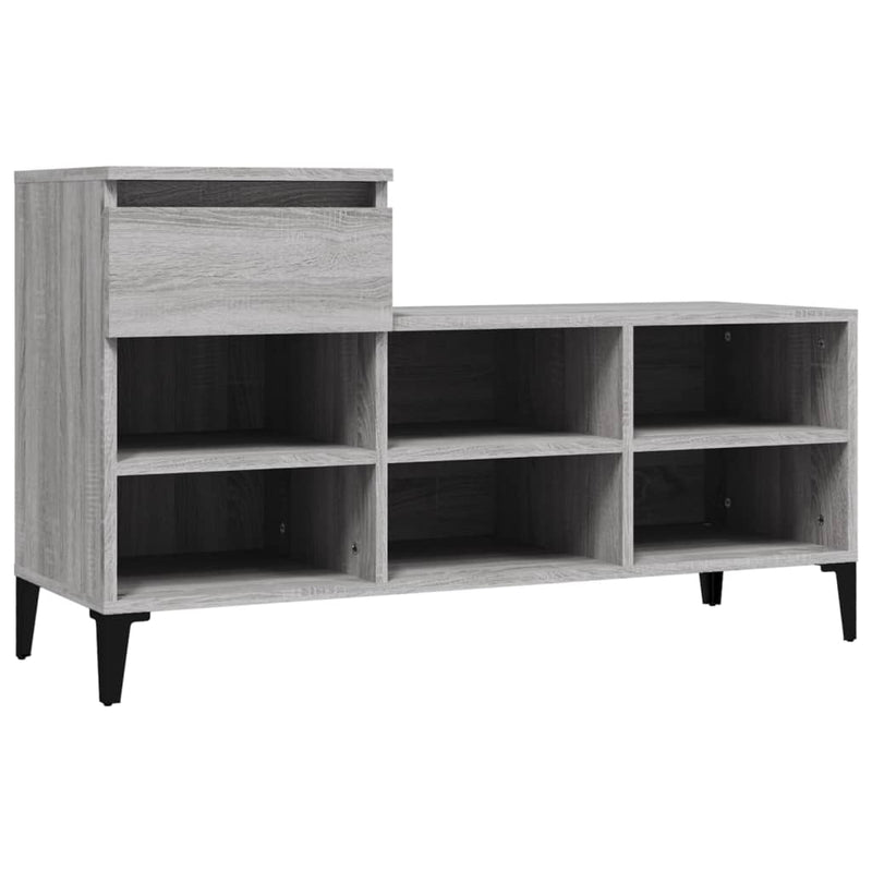 Afbeelding laden in galerijviewer, Vidaxl schoenenkast 102x36x60 cm bewerkt hout sonoma grijs