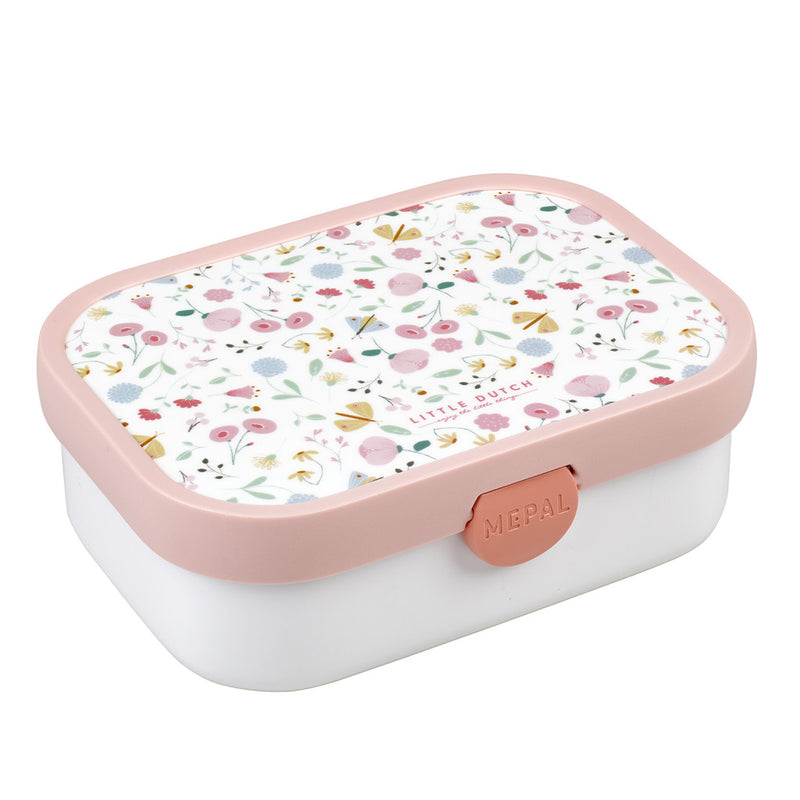 Afbeelding laden in galerijviewer, Mepal campus lunchbox little dutch flowers and butterflies roze wit
