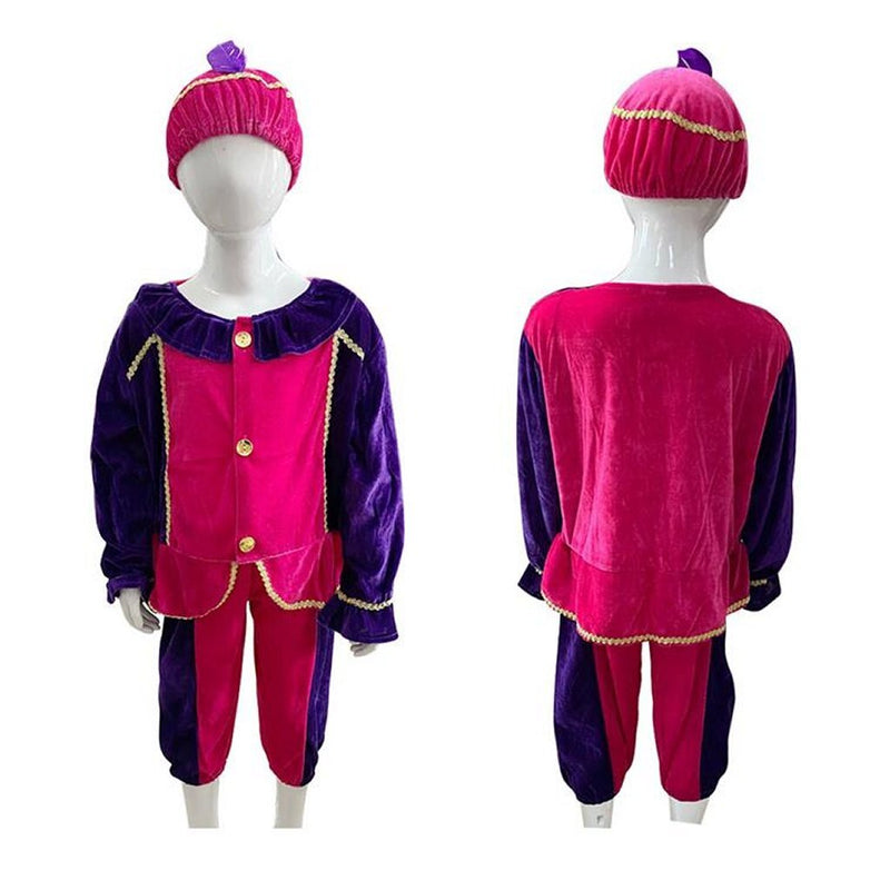 Afbeelding laden in galerijviewer, Sinterklaas verkleedset pietenpak paars-roze 3-5 jaar