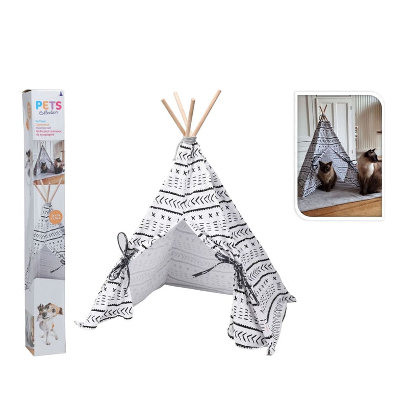 Afbeelding laden in galerijviewer, Pets collection dierentent tipi 56x56x74 cm canvas