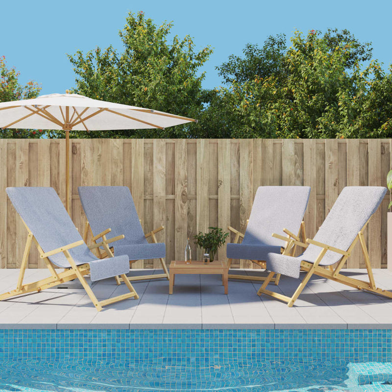 Afbeelding laden in galerijviewer, Vidaxl strandhanddoeken 4 st 400 g m² 60x135 cm stof grijs