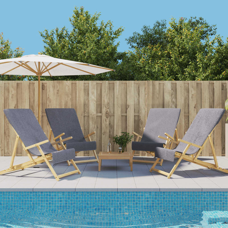 Afbeelding laden in galerijviewer, Vidaxl strandhanddoeken 4 st 400 g m² 60x135 cm stof antracietkleurig