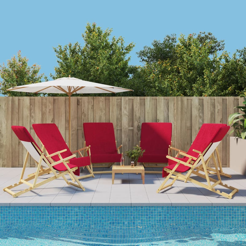 Afbeelding laden in galerijviewer, Vidaxl strandhanddoeken 6 st 400 g m² 60x135 cm stof bordeauxrood