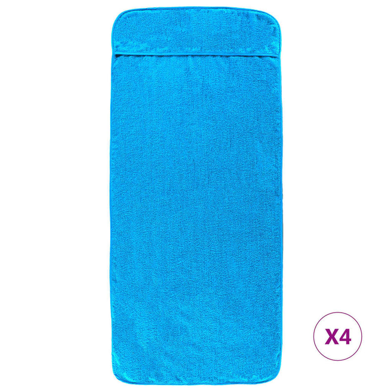 Afbeelding laden in galerijviewer, Vidaxl strandhanddoeken 4 st 400 g m² 60x135 cm stof turquoise