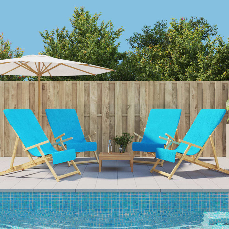 Afbeelding laden in galerijviewer, Vidaxl strandhanddoeken 4 st 400 g m² 60x135 cm stof turquoise