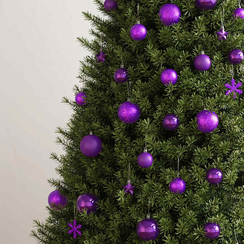 Afbeelding laden in galerijviewer, Vidaxl 111-delige kerstballenset polystyreen paars