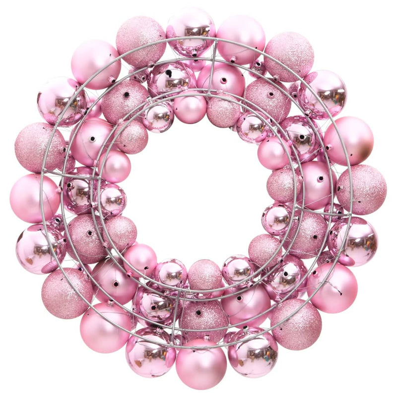 Afbeelding laden in galerijviewer, VidaXL Kerstkrans 45 cm polystyreen roze