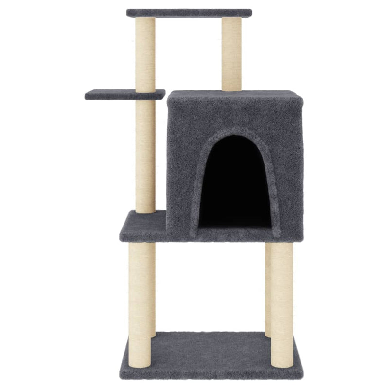 Afbeelding laden in galerijviewer, Vidaxl kattenmeubel met sisal krabpalen 97 cm donkergrijs