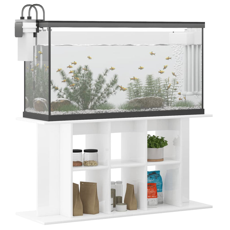 Afbeelding laden in galerijviewer, Vidaxl aquariumstandaard 120x40x60 cm bewerkt hout hoogglans wit